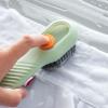 Shoe Cleaning Brush Liquid Dispensing Multipurpose Cleaning Brush with Soft Bristles for Shoes Clothing Bags Hanging Design PP Nylon 40g (Green) view 4