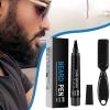 Beard Fountain Pen - Natural Beard Filler Pen Set - Long-Lasting Hairline Moustache Brush for Daily Beard Care Eyebrows Goatee view 3