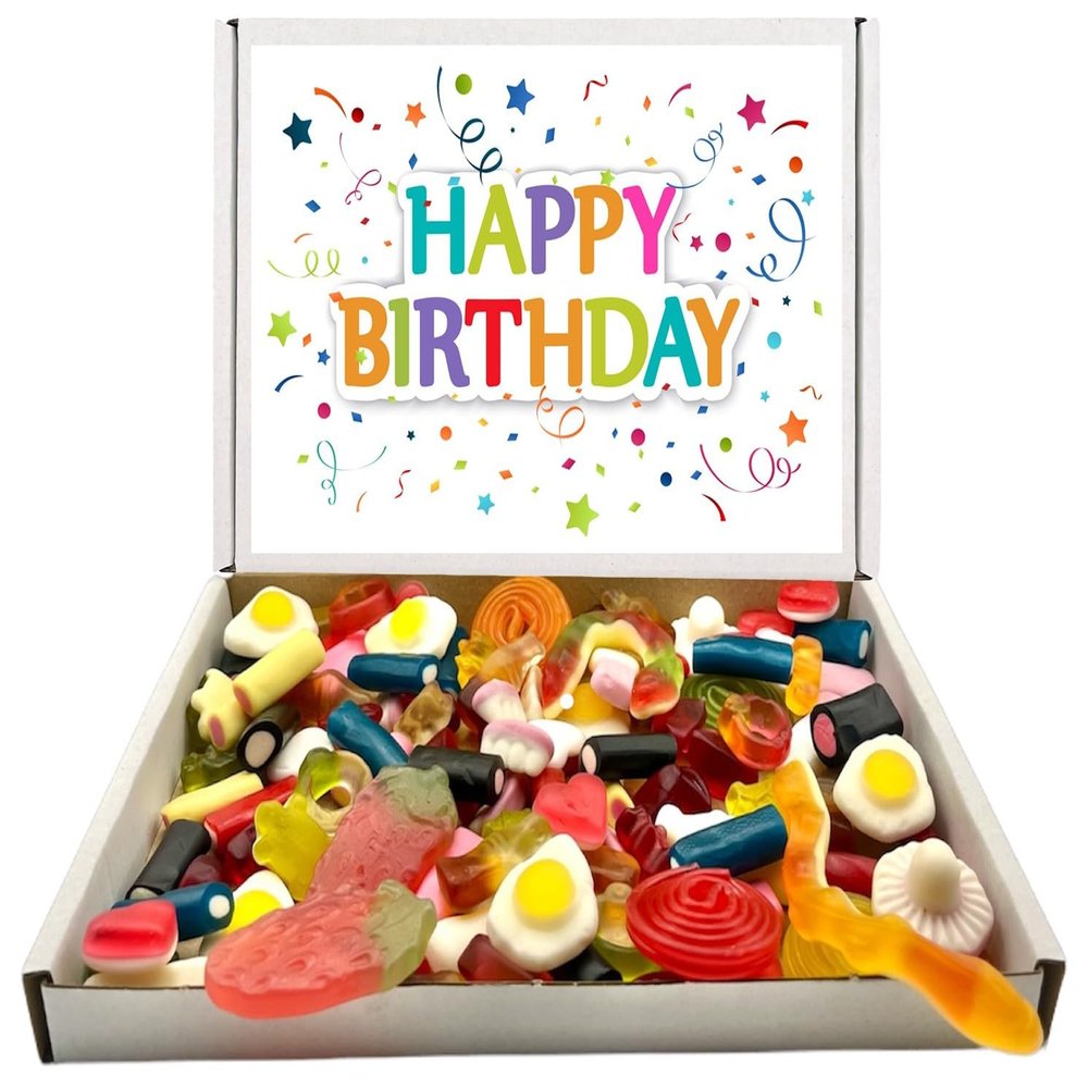Birthday Gift Quality Pick n Mix Sweets Letterbox Selection 400g, Favourite Choices Variety Assortment with Matching Gift Card (400g Jelly Mix)