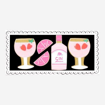 Biscuiteers Pink Gin Biscuits Gift Box