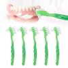 FreshCart Basics False Teeth Brush, Safe Denture Brush, Ergonomic Dirt Removal, Professional for Daily Life (Green) view 3