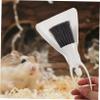 BELLIFFY Mini Broom Handheld Broom and Dustpan Set Plastic Multifunctional Efficient Cleaning Tool White for Home Cleaning Cages Desktop view 3