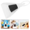 BELLIFFY Mini Broom Handheld Broom and Dustpan Set Plastic Multifunctional Efficient Cleaning Tool White for Home Cleaning Cages Desktop view 4