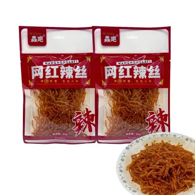 BaiLiSnacky La Tiao Chinese Spicy Snack Strips 92 * 2bag Savory Chewy for Sharing School Office Travel Party Food Asian Street Taste