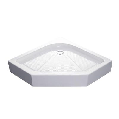 Acrylic Shower Base Tray with Drain, Slip-Resistant Surface, Leakproof Design for Modern Bathroom Installation