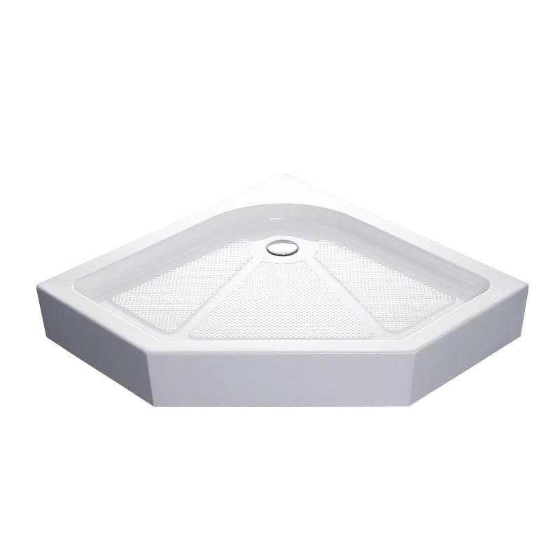 Acrylic Shower Base Tray with Drain, Slip-Resistant Surface, Leakproof Design for Modern Bathroom Installation
