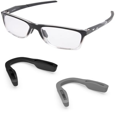 PapaViva 2 Pieces Replacement Nose Pads for Oakley Portal OO9446/Portal X OO9460 - Grey + Black Euro Fit