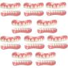 False teeth set,Dentures Veneer Reusable Detachable Whitening Teeth Top Bottom False Teeth for Men And Women,10 pairs view 1