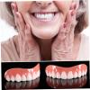 False teeth set,Dentures Veneer Reusable Detachable Whitening Teeth Top Bottom False Teeth for Men And Women,10 pairs view 4