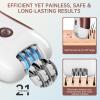 2026 Upgraded Epilator for Women - 4-in-1 Full Body Epilator with Electric Shaver & Foot File, Rechargeable Wet & Dry Use for Face, Legs, Arms, Underarms, Bikini & Feet - Cordless Facial Hair Remover view 2