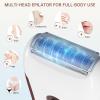 2026 Upgraded Epilator for Women - 4-in-1 Full Body Epilator with Electric Shaver & Foot File, Rechargeable Wet & Dry Use for Face, Legs, Arms, Underarms, Bikini & Feet - Cordless Facial Hair Remover view 4