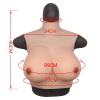 High Collar Style Artificial Silicone Breast Forms Fake Breast Suitable for Mastectomy Prosthesis Halloween Transgender Christmas Cross-Dresser Weddings Cosplay(White Skin,G Cup) view 2