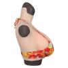 High Collar Style Artificial Silicone Breast Forms Fake Breast Suitable for Mastectomy Prosthesis Halloween Transgender Christmas Cross-Dresser Weddings Cosplay(White Skin,G Cup) view 4