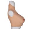 Half Length Silicone Breast Forms Boobs Enhancers Cotton Filler Suitable for Mastectomy Prosthesis Halloween Transgender Christmas Cross-Dresser Weddings Cosplay(White Skin,A Cup) view 2