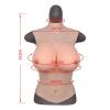 High Collar Realistic Half Body Silicone Breast Forms Fake Breast Boobs Enhancer Suitable for Mastectomy Prosthesis Halloween Transgender Christmas Cross-Dresser Weddings Cosplay(White Skin,G Cup) view 2