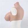 High Collar Style Silicone Breast Forms Boobs Enhancers Fake Breast Cotton Filler Suitable for Mastectomy Halloween Transgender Christmas Cross-Dresser Weddings Cosplay(Brown Skin,G~1525g) view 3