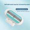 8 PCS Women's Razor Blade Refills with Blue Handle Suitable for Gillette Venus, 3-Layer Replacement Blades for a Smooth, Close Shave. Ideal for Bathroom & Travel, Easy to Replace & Washable for view 3