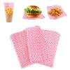 100 Pcs Greaseproof Paper Sheets,Burger Paper Sheets,25 X 21.5 cm Heart Style Wax Papers,Food Wrapping Papers,Sandwich Wrappers,Safe Greaseproof Deli Wrappers for Sandwiches,Burgers,Sweets,Cakes view 1