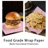 100 Pcs Greaseproof Paper Sheets,Burger Paper Sheets,25 X 21.5 cm Heart Style Wax Papers,Food Wrapping Papers,Sandwich Wrappers,Safe Greaseproof Deli Wrappers for Sandwiches,Burgers,Sweets,Cakes view 3