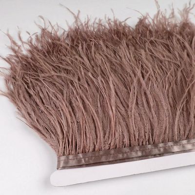 HtoxinDian 13-18CM 6M Ostrich Feather trim Cloth Belt for sewing DIY feather ribbon fringe Wedding dress clothes decoration