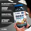 Applied Nutrition Beef Mass Gainer Protein Powder 42g Beef Protein Isolate, High Calorie Weight Gainer Supplement, Lactose Free, Low Sugar (3.13kg 25 Servings) (Tropical Vibes) view 4