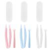 Desenda 3 PCS Contact Lens Applicator Kit, Portable Contact Lens Remover and Inserter Tool with Tweezers Suction Stick Storage Case (Pink, White, Blue) view 1