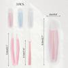 Desenda 3 PCS Contact Lens Applicator Kit, Portable Contact Lens Remover and Inserter Tool with Tweezers Suction Stick Storage Case (Pink, White, Blue) view 4