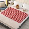 Morbuy Washable Incontinence Bed Pads for Kids and Adults, Waterproof Incontinence Pads for Bed Machine Washable Reusable Adjustable for Wheelchair Car Sofa (80*120cm,SC Red Check) view 1
