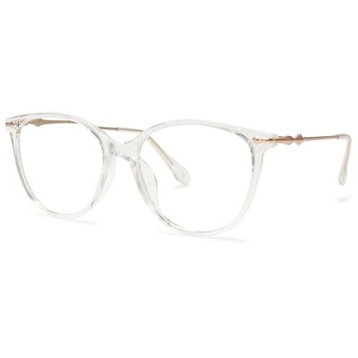 ALKAHE Large Reading Glasses for Women Men Oversized Cat Eye Thin Frame Blue Light Blocking Computer Readers Eyeglasses Clear Frame Gold Arm Glasses 1.0