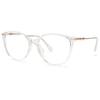 ALKAHE Large Reading Glasses for Women Men Oversized Cat Eye Thin Frame Blue Light Blocking Computer Readers Eyeglasses Clear Frame Gold Arm Glasses 1.0 view 1