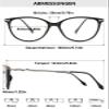 ALKAHE Large Reading Glasses for Women Men Oversized Cat Eye Thin Frame Blue Light Blocking Computer Readers Eyeglasses Black Frame Silver Arm Glasses 3.0 view 2