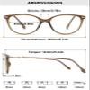 ALKAHE Large Reading Glasses for Women Men Oversized Cat Eye Thin Frame Blue Light Blocking Computer Readers Eyeglasses Green Frame Gold Arm Glasses 3.5 view 2