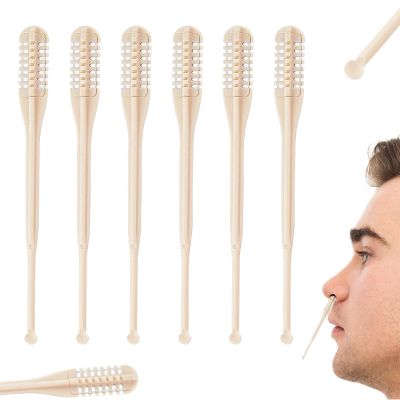 2-in-1 Nasal Hair Cutter, 2025 Upgrade Double Sided Nose Hair Knife 360 Rotating Manual Nose Hair Trimmer with Ear Picker, Nostril Hair Remover Tool Soft Cleaning Brush for Men & Women (6)