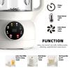 40oz Nut Milk Maker Machine, 7 in 1 Glass Plant Based Soy Milk Machine with 12 3D Blades, Oatmeal, Almond and Juice Modes (White) view 2