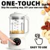 40oz Nut Milk Maker Machine, 7 in 1 Glass Plant Based Soy Milk Machine with 12 3D Blades, Oatmeal, Almond and Juice Modes (White) view 3