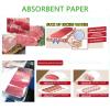 Meat Pads - 50/80 Grams Kitchen Paper | 100PCS Absorbent Dri Lock | Multi Size, PE Film, SAP and Non-Woven Fabric, Hygienic Kitchen Supplies for Fresh Clean Food, Absorbent Pads for Home and Shop view 4
