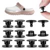 10 Pcs Black Screw Rivets for Shoe Repairs Durable Plastic Fasteners for Clogs and Sandals, DIY Replacement Buttons for Lost or Broken Straps view 1
