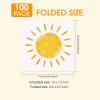 100Pcs Boho Sun Party Napkins,2-Ply 6.5x6.5 Inch Here Comes The Son Disposable Dinner Napkins First Trip Around The Sun for Summer BBQ, Pool Party,Birthday & the son baby shower decor view 3