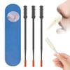 2-in-1 Nasal Hair Cutter, 2025 Upgraded Double Sided Nose Hair Knife, Rotating Nasal Hair Razor Cutter with Ear Picker for Women and Men, 360 Rotating Manual Nose Hair Trimmer (Gray, 3pcs) view 1