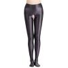 Generisch Silk Lubricating Oil Shiny Large Open Slip On Jumpsuit Tights Dress Lingerie, gray, M view 1