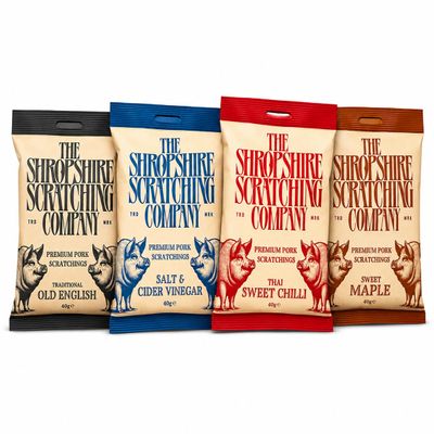 Shropshire Scratchings Multi-Pack Variety Pork Snacks from GREAT BRITISH TRADING