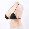 High Collar Realistic Silicone Breast Forms Fake Breast Boobs Enhancers Suitable for Mastectomy Crossdressers Transgender Christmas Cosplay(Brown Skin,E) view 1