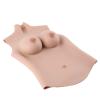 Soft High Collar Realistic Silicone Breast Forms Fake Breast Boobs Enhancers Suitable for Mastectomy Prosthetic Cross-Dresser Halloween Cosplay(Brown Skin,D~2000G) view 1