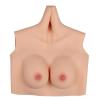 High Neck Half Length Cotton Filler Realistic Silicone Breast Forms Chest Enhancer Suitable for Mastectomy Prosthesis Weddings Christmas Halloween Cosplay(A~1010G) view 1