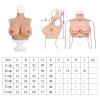 High Neck Half Length Cotton Filler Realistic Silicone Breast Forms Chest Enhancer Suitable for Mastectomy Prosthesis Weddings Christmas Halloween Cosplay(A~1010G) view 2