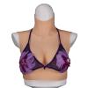 High Neck Half Length Cotton Filler Realistic Silicone Breast Forms Chest Enhancer Suitable for Mastectomy Prosthesis Weddings Christmas Halloween Cosplay(A~1010G) view 3