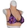 High Neck Half Length Cotton Filler Realistic Silicone Breast Forms Chest Enhancer Suitable for Mastectomy Prosthesis Weddings Christmas Halloween Cosplay(A~1010G) view 4