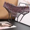 Women Underwear Sexy Set 75A Japanese Style Low Waist Open Top Temptation Hollow Out PP Lace Thong Men Shorts Underwear Stretch, gray, One Size view 2