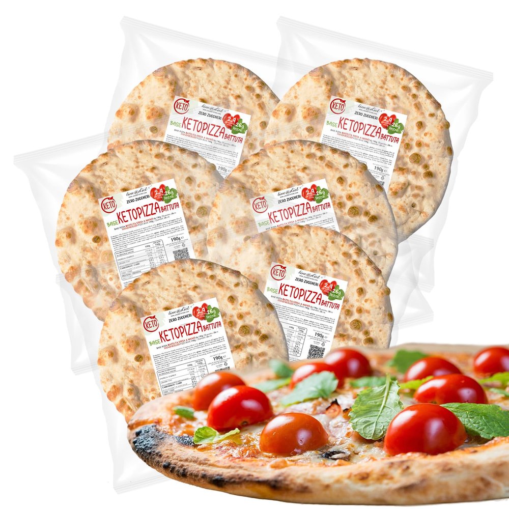NEW KETO Pizza Bases 6 x 190g | High Protein, Zero Sugar | Hand-Stretched in Italy | Ready to Top & Create Your Own Pizza
