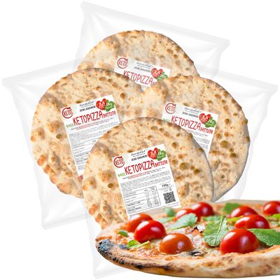 NEW KETO Pizza Bases 4 x 190g | High Protein, Zero Sugar | Hand-Stretched in Italy | Ready to Top & Create Your Own Pizza